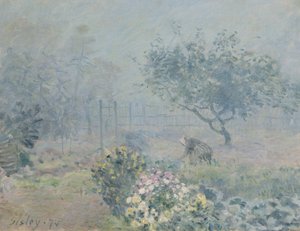 La niebla, Voisins, 1874 de Alfred Sisley